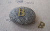 Accessories - 10 Pcs Of Antique Bronze Brass Alphabet Letter B Charms 9x15mm A2407