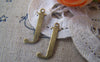 Accessories - 10 Pcs Of Antique Bronze Brass Alphabet Letter J Charms 5x18mm A2415