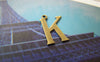 Accessories - 10 Pcs Of Antique Bronze Brass Alphabet Letter K Charms 10x15mm A2416
