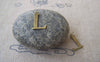 Accessories - 10 Pcs Of Antique Bronze Brass Alphabet Letter L Charms 10x15mm A2417