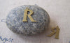 Accessories - 10 Pcs Of Antique Bronze Brass Alphabet Letter R Charms 10x15mm A2423