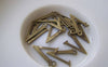 Accessories - 10 Pcs Of Antique Bronze Brass Alphabet Letter V Charms 10x15mm A2427