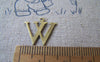 Accessories - 10 Pcs Of Antique Bronze Brass Alphabet Letter W Charms 15x15mm A2428