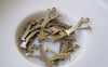Accessories - 10 Pcs Of Antique Bronze Brass Alphabet Letter Y Charms 10x15mm A2430