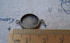 Accessories - 10 Pcs Of Antique Bronze Brass Base Settings Connnector Match 12mm Cabochon A2848