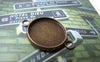 Accessories - 10 Pcs Of Antique Bronze Brass Base Settings Connnector Match 16mm Cabochon A3538