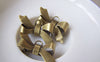Brooches - 10 pcs Antique Bronze Bow Safety Pin Brooch 17x28mm A4525