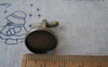 Accessories - 10 Pcs Of Antique Bronze Brass Cuff Links Cufflinks With Round Bezel Setting Match 16mm Cameo A2599