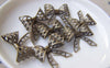 Accessories - 10 Pcs Of Antique Bronze Brass Filigree Bow Tie Knot Charms 20mm A3055