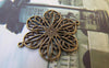 Stampings - 10 pcs Antique Brass Flower Embellishments Connector 20x26mm A5292