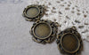 Accessories - 10 Pcs Of Antique Bronze Brass Round Base Settings Match 14mm Cab  A7024