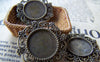 Accessories - 10 Pcs Of Antique Bronze Brass Round Base Settings Match 14mm Cabochon  A3539