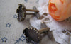 Cufflinks - 10 pcs Antique Brass Crown Cuff Links Cufflinks 15mm Bezel A2613