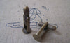 Cufflinks - 10 pcs Antique Brass Cuff Links Cufflinks With 8mm Pad A2612