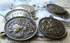 Accessories - 10 Pcs Of Antique Bronze British Coins Charms 22mm A4728