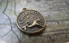Accessories - 10 Pcs Of Antique Bronze Capricorn The Sea Goat Constellation Round Charms Pendants 18mm A1937