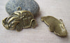 Accessories - 10 Pcs Of Antique Bronze Car Charms Pendants 22x38mm A632
