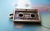 Accessories - 10 Pcs Of Antique Bronze Cassette Tape Charms 12x20mm A1478