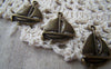 Accessories - 10 Pcs Of Antique Bronze Catamaran Sailing Boat Charms 18x23mm A949