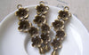 Accessories - 10 Pcs Of Antique Bronze Chinese Plum Blossom Flower Charms Pendants 15x57mm  A2877
