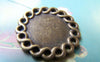 Accessories - 10 Pcs Of Antique Bronze Coiled Edge Base Settings Pendant Match 16mm Cabochon A3211