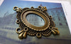 Accessories - 10 Pcs Of Antique Bronze Coiled Oval Cameo Base Pendants Match 18x25mm Cabochon A5659