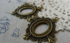 Accessories - 10 Pcs Of Antique Bronze Coiled Oval Cameo Base Pendants Match 18x25mm Cabochon A5659