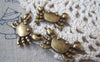 Accessories - 10 Pcs Of Antique Bronze Crabs Charms 16.5x23.5mm A3954