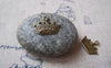 Accessories - 10 Pcs Of Antique Bronze Crown Charms 14x16mm A5013