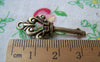Accessories - 10 Pcs Of Antique Bronze Crown Key Skeleton Key Charms Pendants 14x34mm A211