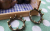 Accessories - 10 Pcs Of Antique Bronze Crown Ring Charms 6x17mm A1450