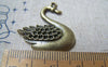 Accessories - 10 Pcs Of Antique Bronze Crown Swan Charms 27x33mm A2940
