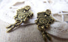 Accessories - 10 Pcs Of Antique Bronze Cuckoo Bird Clock Charms 13x28mm A242
