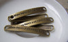 Accessories - 10 Pcs Of Antique Bronze Curved Bar Bracelet Connector Charms 7x44mmm  A4752