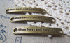 Accessories - 10 Pcs Of Antique Bronze Curved Bar Bracelet Connector Charms 7x44mmm  A4752