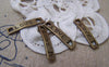 Accessories - 10 Pcs Of Antique Bronze Curved Bar Charms 4x21mm A3362