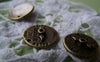 Accessories - 10 Pcs Of Antique Bronze Detector Round Charms 15mm A596