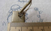 Accessories - 10 Pcs Of Antique Bronze Diamond Shape Earwire Base Setting Match 12mm Bezel Sawtooth Edge   A7050
