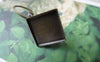 Accessories - 10 Pcs Of Antique Bronze Diamond Shape Earwire Base Setting Match 12mm Bezel Sawtooth Edge   A7050