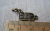 Accessories - 10 Pcs Of Antique Bronze  Door And Heart Key Charms 12x18mm A180