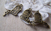 Accessories - 10 Pcs Of Antique Bronze  Door And Heart Key Charms 12x18mm A180