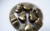 Accessories - 10 Pcs Of Antique Bronze Double Heart Spacer Beads Charms 7x13mm A5743