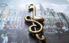 Accessories - 10 Pcs Of Antique Bronze Double Music Note Charms 11x32mm A1695