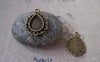 Accessories - 10 Pcs Of Antique Bronze Drop Cameo Cabochon Bases Match 10x14mm Cab A5337
