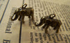 Accessories - 10 Pcs Of Antique Bronze Elephant Pendants Charms 11x19mm A2865