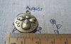 Accessories - 10 Pcs Of Antique Bronze Embossed Angel Round Charms 18x21mm A734