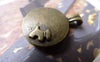 Accessories - 10 Pcs Of Antique Bronze Embossed Dog Base Settings Pendant Match 16mm Cabochon A6727