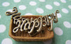 Accessories - 10 Pcs Of Antique Bronze English Word Connector Charms  14x40mm A3418