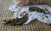 Accessories - 10 Pcs Of Antique Bronze Feather Wing Charms Pendants 10x32mm A3233