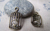 Accessories - 10 Pcs Of Antique Bronze Filigree Bird Cage Charms 13x26mm A161